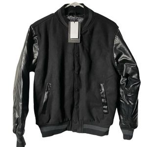 Mensfield Varsity Letterman Bombers Biker Vest Jacket. High Quality.